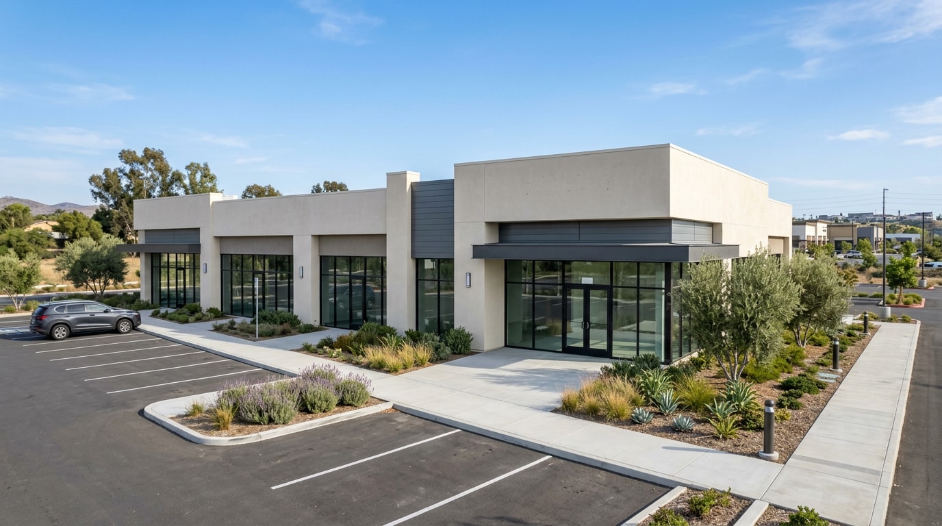 Finished commercial building constructed by a general contractor in Brentwood, CA