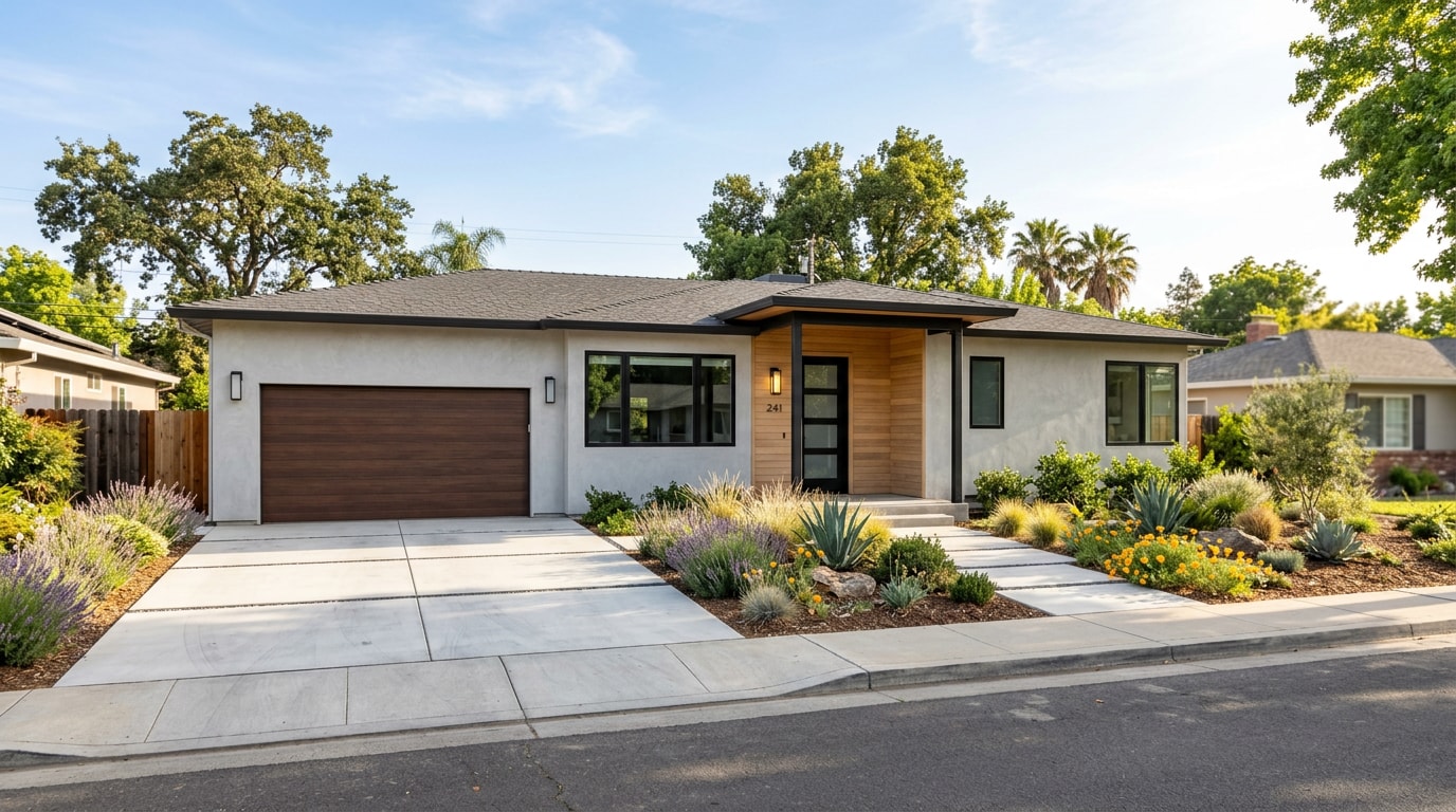 Finished exterior of a remodeled home in Stockton, California Finished exterior of a remodeled home in Stockton, California